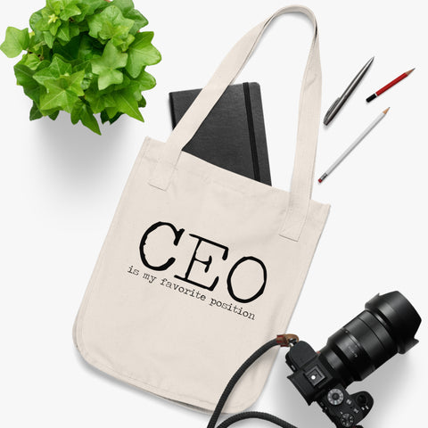 CEO is my favorite position cotton tote bag