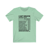 I can't Breathe Sons and Daughters #BLM  Unisex Short Sleeve Tee